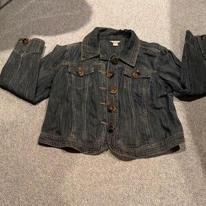 Christopher & Banks Charcoal Denim Jacket